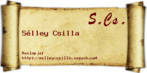 Sélley Csilla névjegykártya